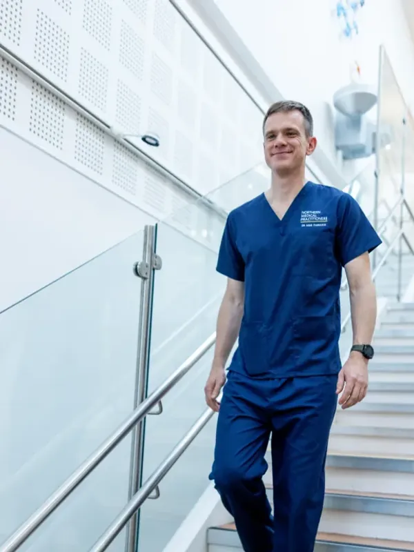 Medical professionals in clinical environment